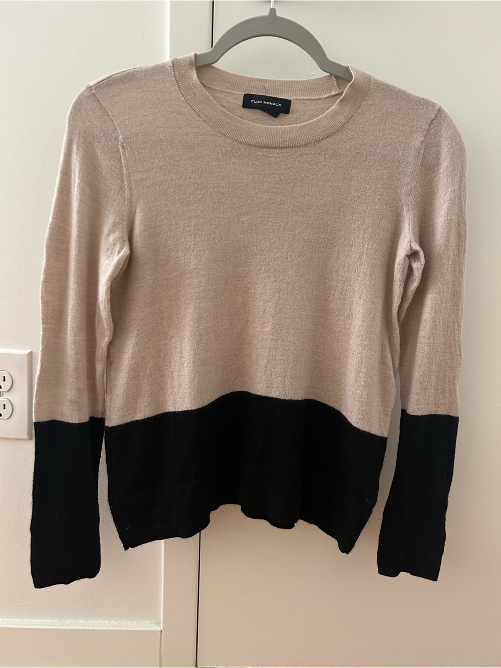 Club Monaco Color block Crewneck Sweater
